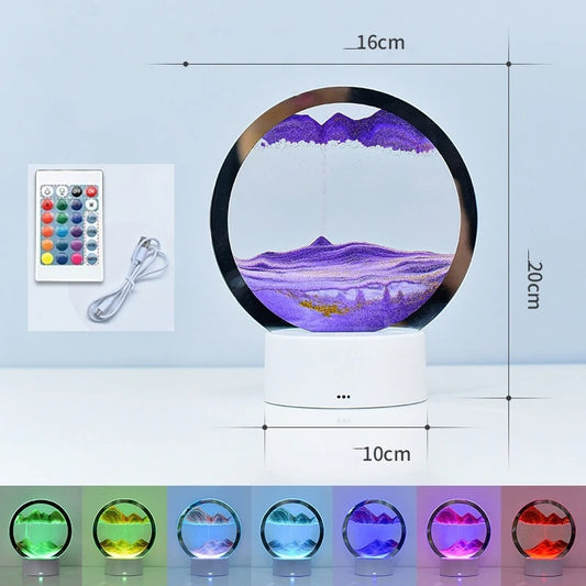 Purple LED RGB Sandscape Lamp